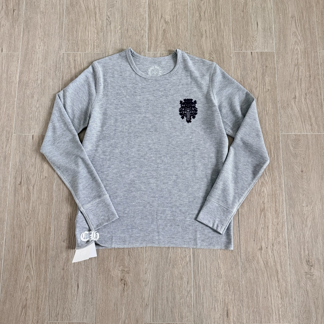 Chrome Hearts 克罗心 CH  华夫格 宝剑藤蔓 长袖 黑色 灰色 白色 