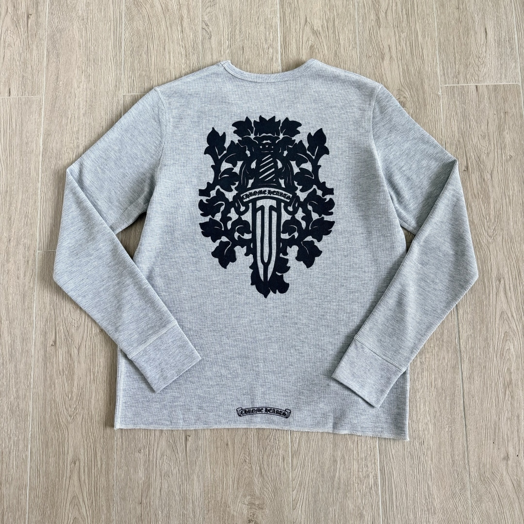 Chrome Hearts 克罗心 CH  华夫格 宝剑藤蔓 长袖 黑色 灰色 白色 