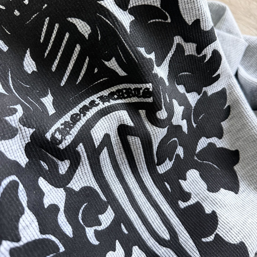 Chrome Hearts 克罗心 CH  华夫格 宝剑藤蔓 长袖 黑色 灰色 白色 
