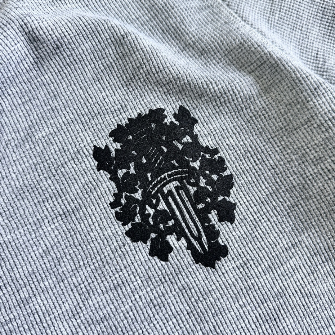 Chrome Hearts 克罗心 CH  华夫格 宝剑藤蔓 长袖 黑色 灰色 白色 