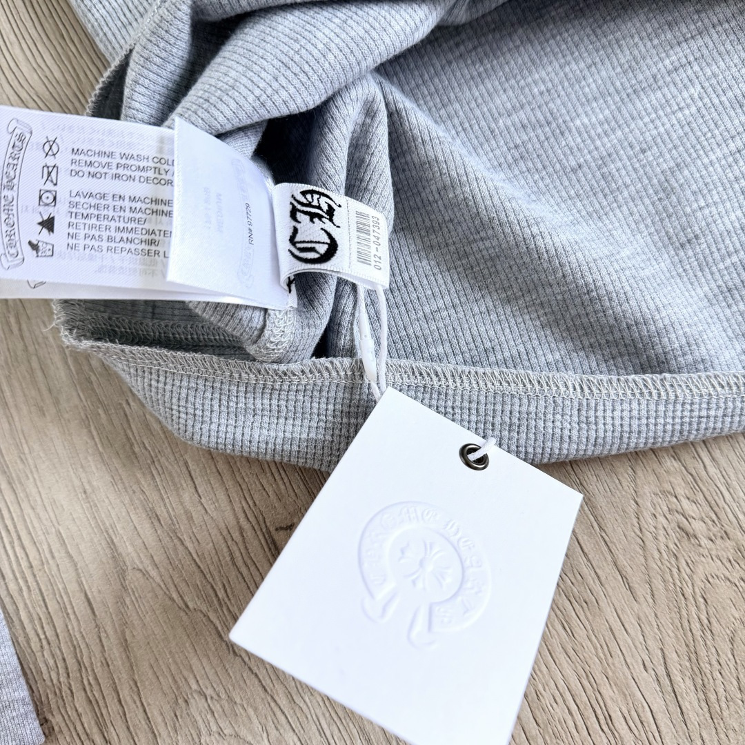 Chrome Hearts 克罗心 CH  华夫格 宝剑藤蔓 长袖 黑色 灰色 白色 