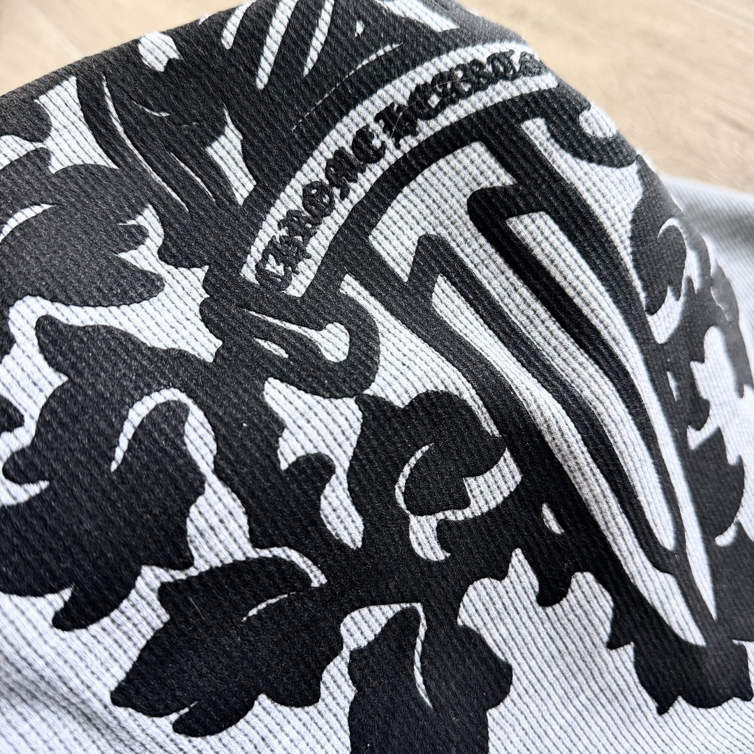 Chrome Hearts 克罗心 CH  华夫格 宝剑藤蔓 长袖 黑色 灰色 白色 