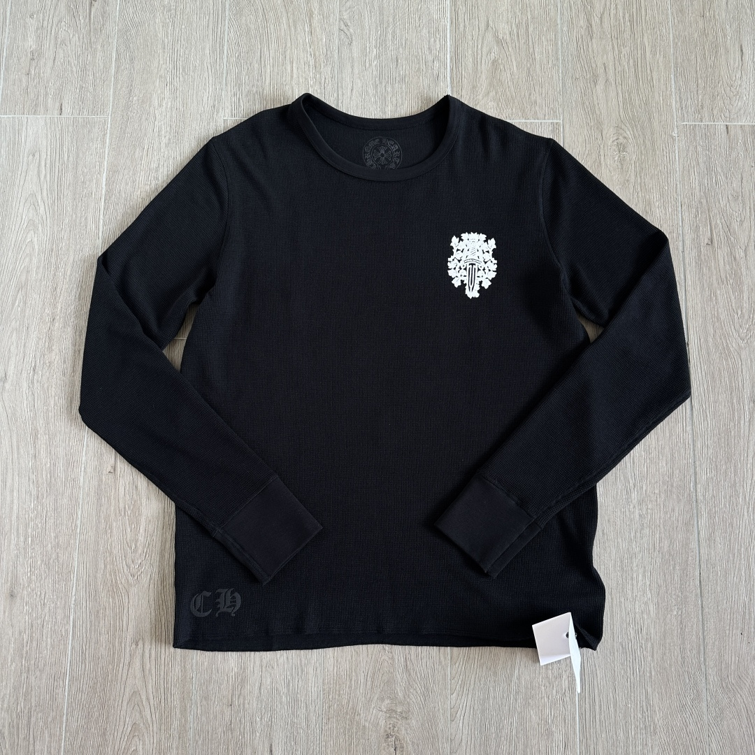 Chrome Hearts 克罗心 CH  华夫格 宝剑藤蔓 长袖 黑色 灰色 白色 