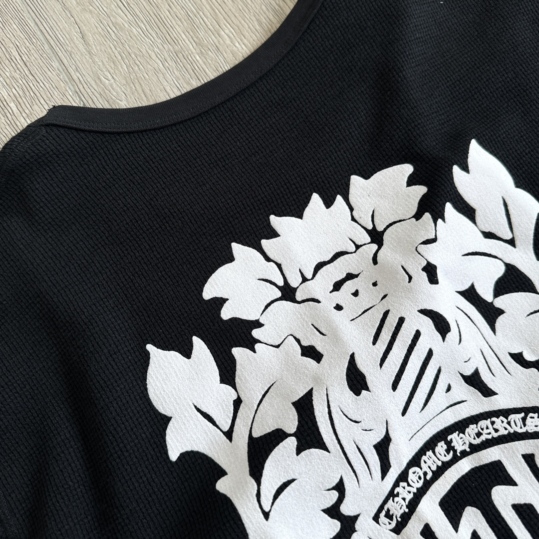 Chrome Hearts 克罗心 CH  华夫格 宝剑藤蔓 长袖 黑色 灰色 白色 
