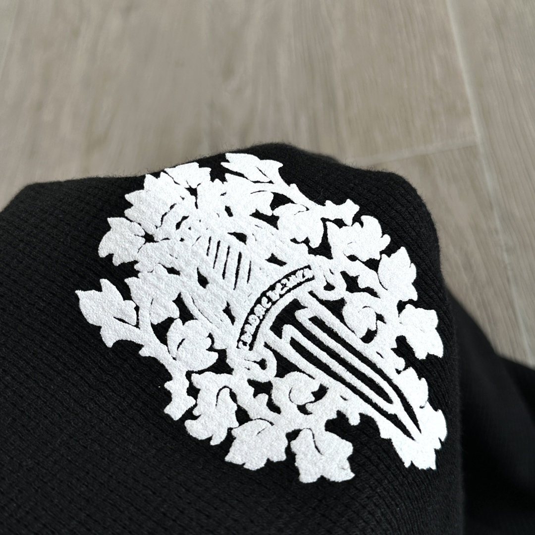 Chrome Hearts 克罗心 CH  华夫格 宝剑藤蔓 长袖 黑色 灰色 白色 