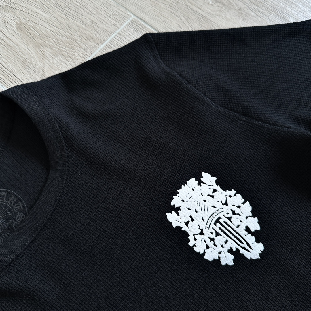 Chrome Hearts 克罗心 CH  华夫格 宝剑藤蔓 长袖 黑色 灰色 白色 