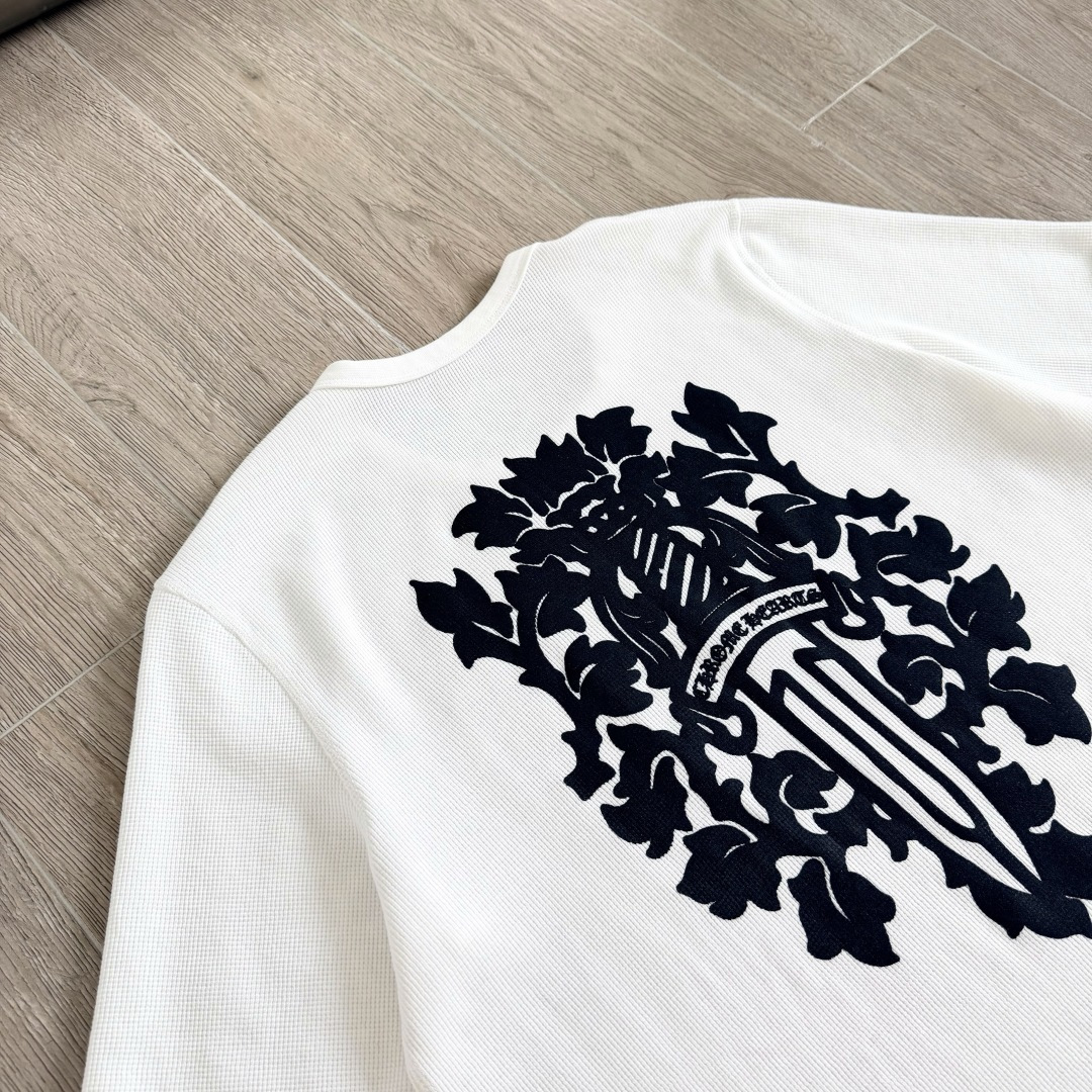 Chrome Hearts 克罗心 CH  华夫格 宝剑藤蔓 长袖 黑色 灰色 白色 
