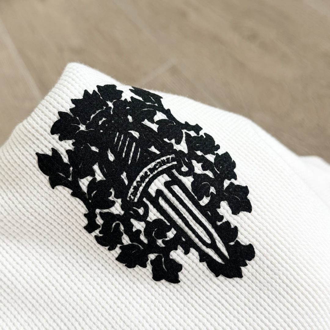 Chrome Hearts 克罗心 CH  华夫格 宝剑藤蔓 长袖 黑色 灰色 白色 