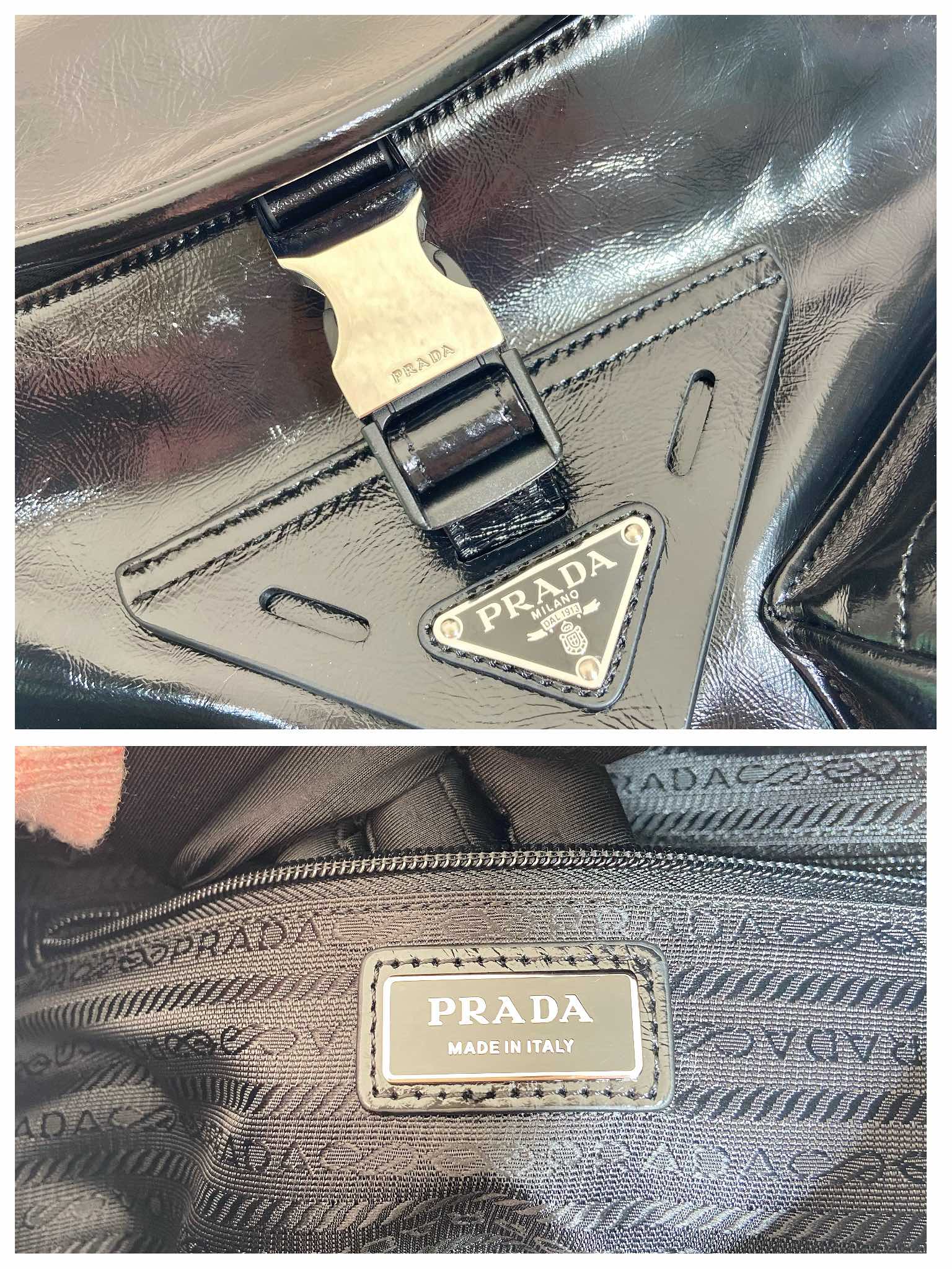 普拉达 PRADA Re-Nylon  单肩包  黑色 油蜡皮  J0 2VD062_2CX7_F0002