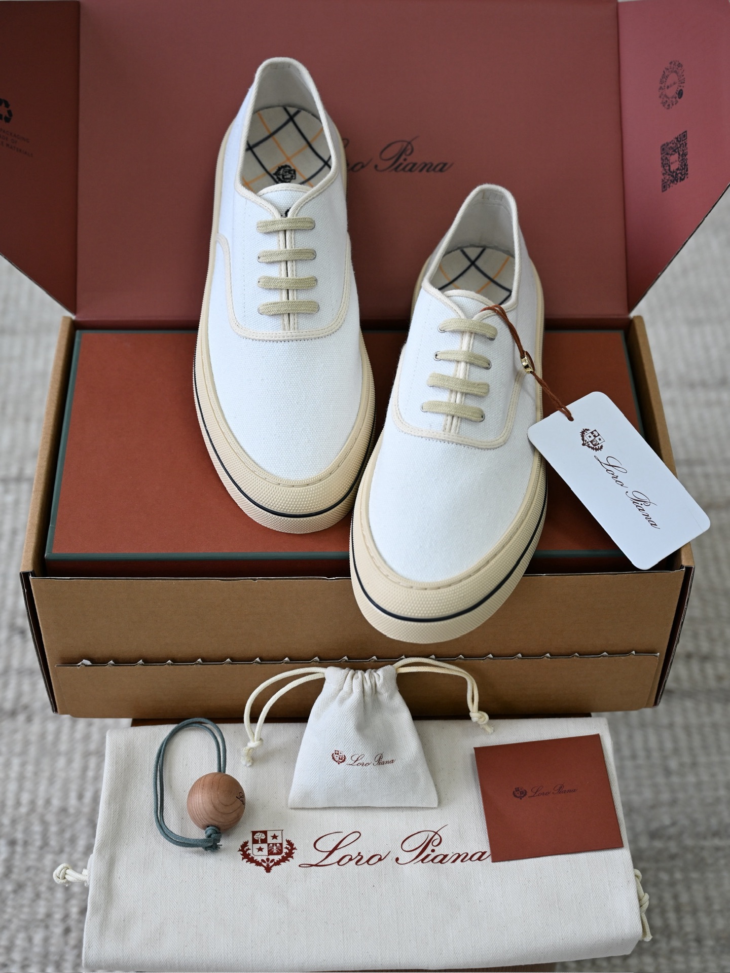 Loro Piana Nantucket Walk Sneakers Blue Knit Leather  Mens Shoes LP2607