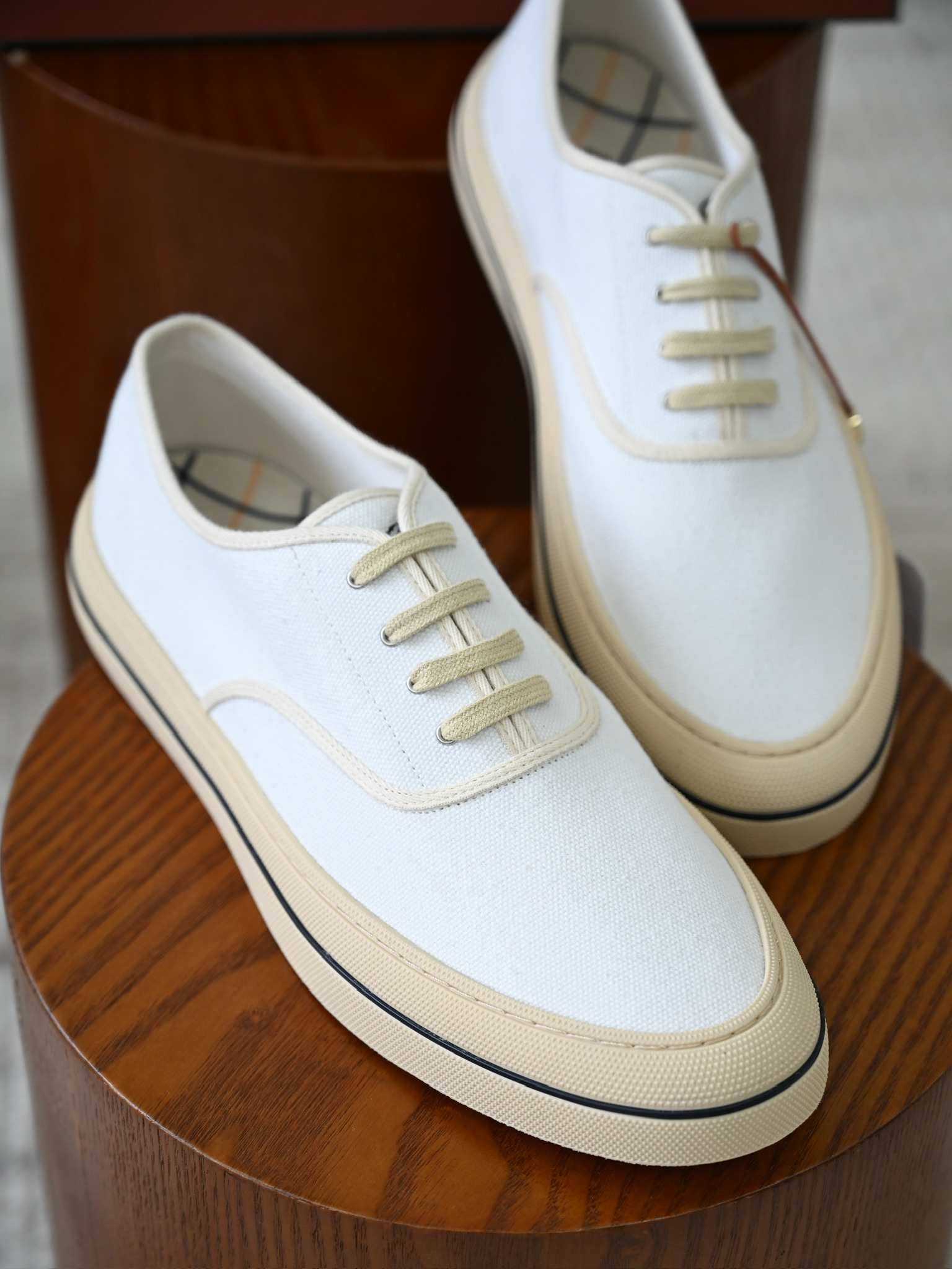 Loro Piana Nantucket Walk Sneakers Blue Knit Leather  Mens Shoes LP2607