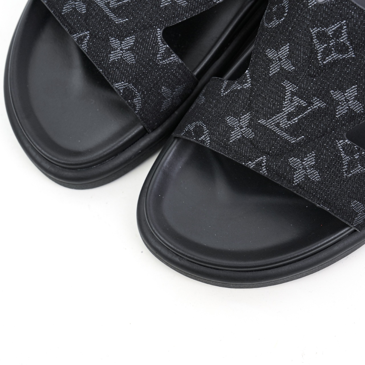 LV拖鞋 Louis Vuitton  路易威登  时尚凉拖 室内外休闲鞋 老花 黑色
