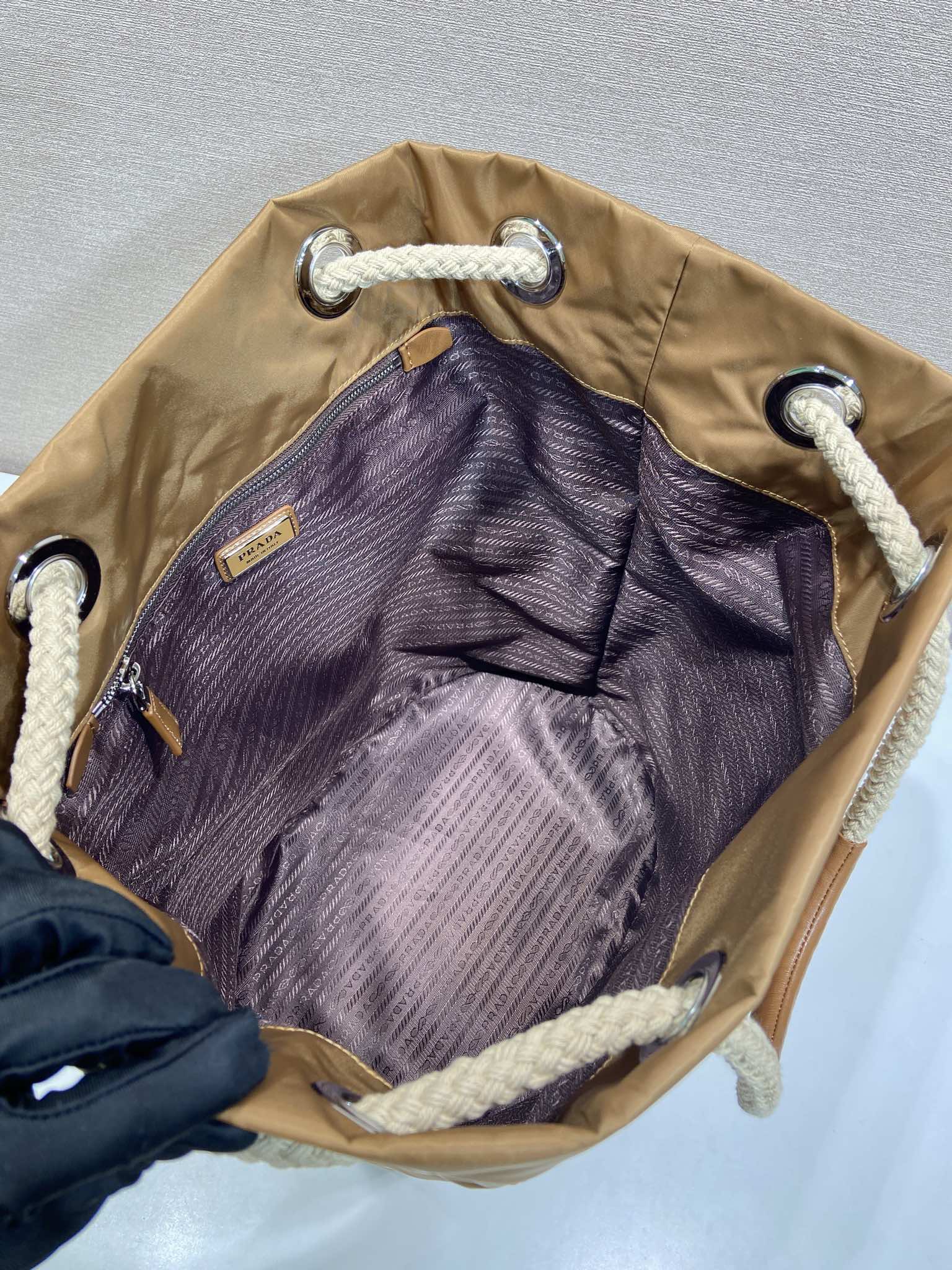 普拉达 PRADA Mariner 手提 单肩包 棕色  H0 2VG133_2HG8_F0134