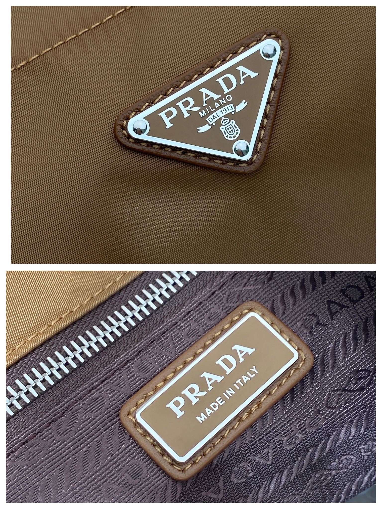 普拉达 PRADA Mariner 手提 单肩包 棕色  H0 2VG133_2HG8_F0134