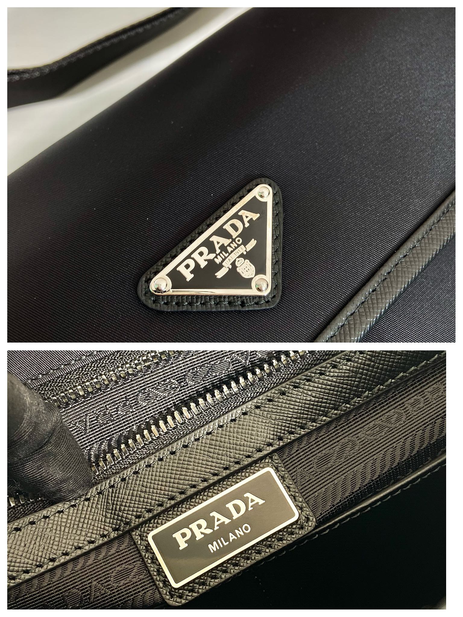普拉达 PRADA  Saffiano 斜跨 单肩包 黑色  H0 2VD769-2DMH-F0002-V-OLO