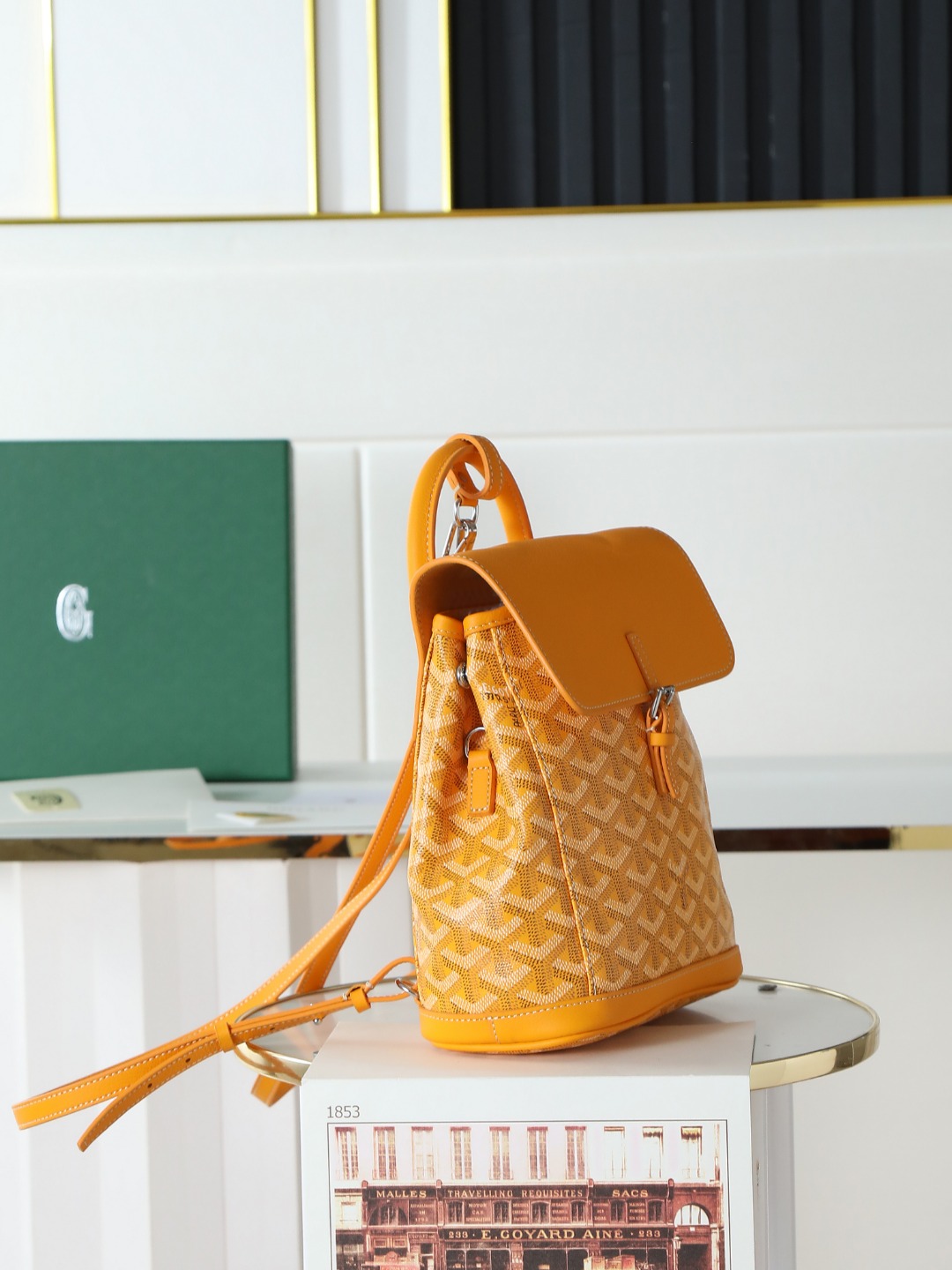 戈雅 GOYARD Alpin Mini Backpack – Monogram Canvas & Leather Trim (Unisex) H0 ALPIN2MINTY-08CL08P