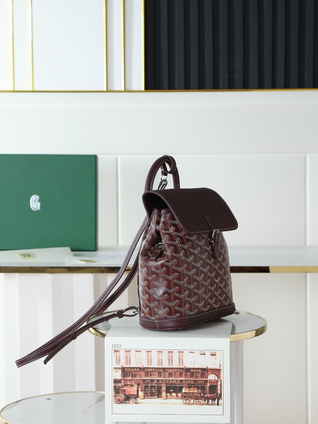 戈雅 GOYARD Alpin Mini Backpack – Monogram Canvas & Leather Trim (Unisex) H0 ALPIN2MINTY-33CL33P