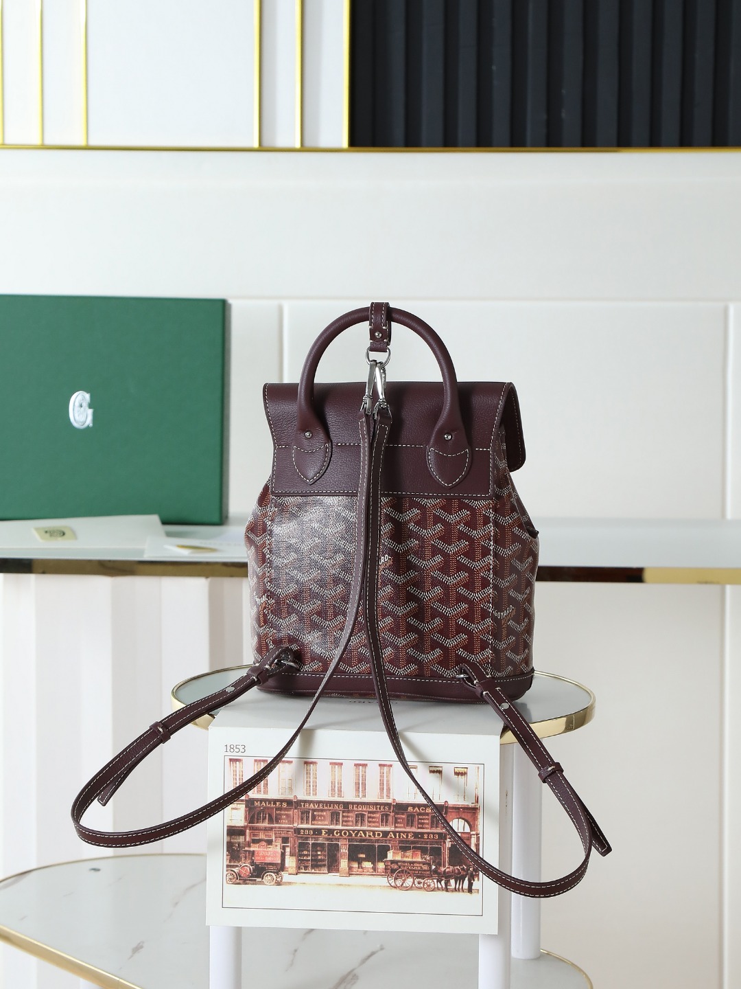 戈雅 GOYARD Alpin Mini Backpack – Monogram Canvas & Leather Trim (Unisex) H0 ALPIN2MINTY-33CL33P