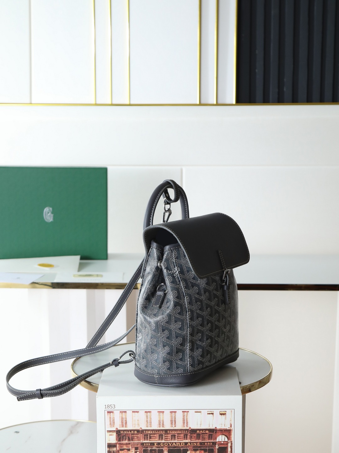 戈雅 GOYARD Alpin Mini Backpack – Monogram Canvas & Leather Trim (Unisex) H0 ALPIN2MINTY-51CL51P
