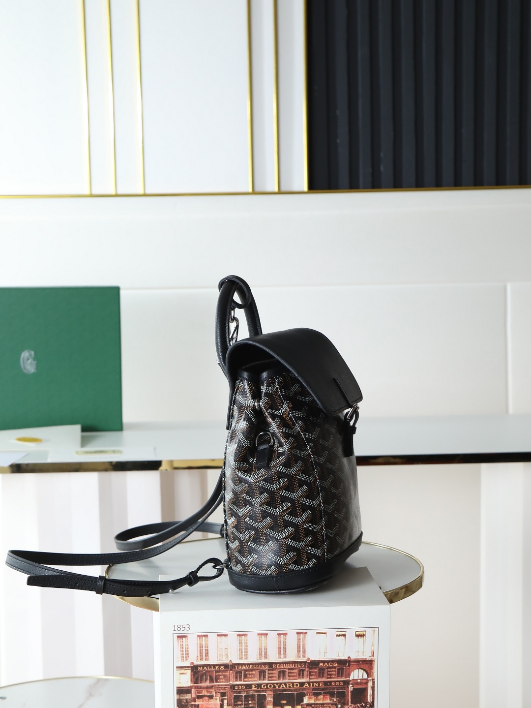 戈雅 GOYARD Alpin Mini Backpack – Monogram Canvas & Leather Trim (Unisex) H0 ALPIN2MINTY