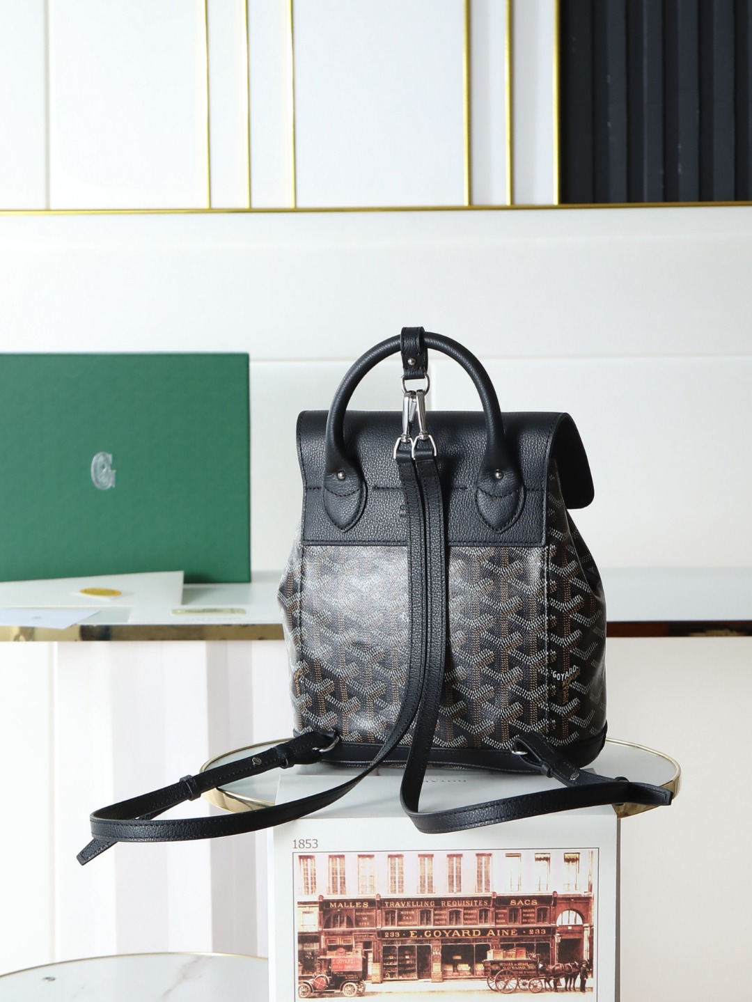 戈雅 GOYARD Alpin Mini Backpack – Monogram Canvas & Leather Trim (Unisex) H0 ALPIN2MINTY