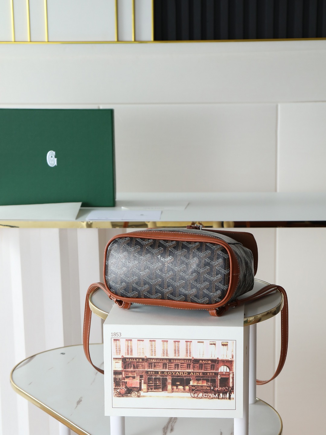 戈雅 GOYARD Alpin Mini Backpack – Monogram Canvas & Leather Trim (Unisex) H0 ALPINSMINTY01CL03P