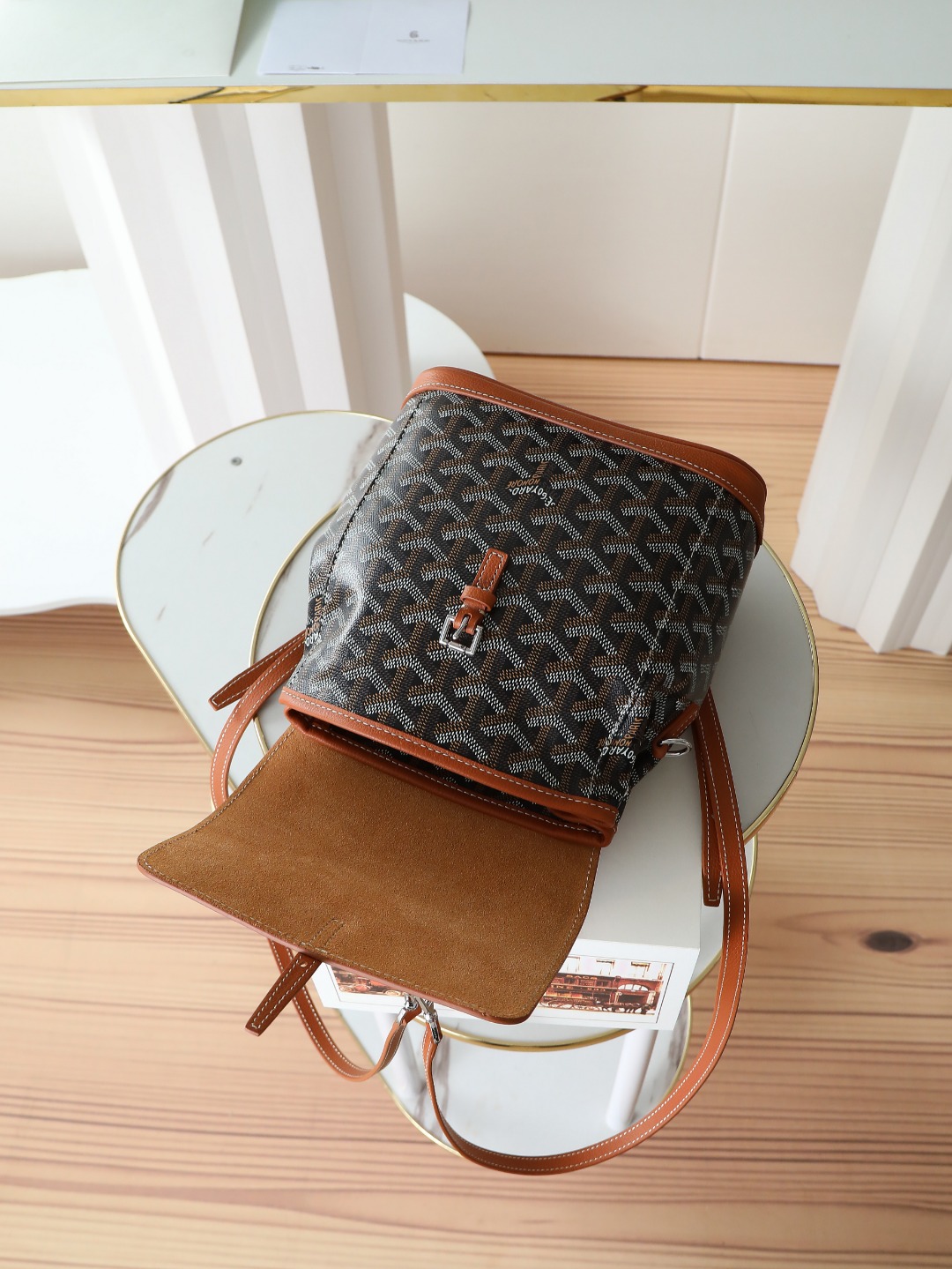 戈雅 GOYARD Alpin Mini Backpack – Monogram Canvas & Leather Trim (Unisex) H0 ALPINSMINTY01CL03P