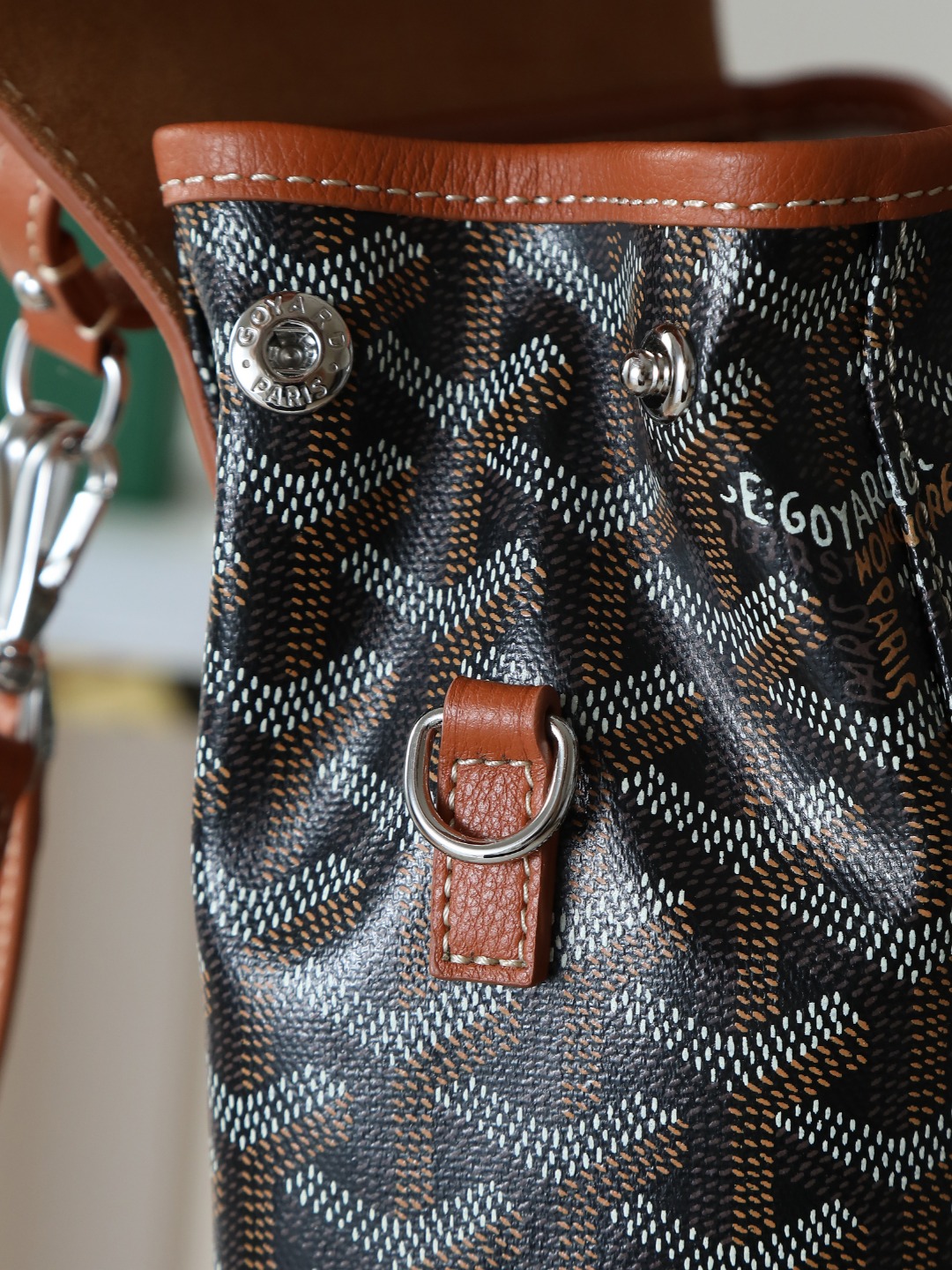 戈雅 GOYARD Alpin Mini Backpack – Monogram Canvas & Leather Trim (Unisex) H0 ALPINSMINTY01CL03P