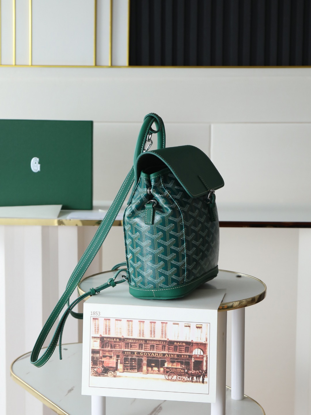 戈雅 GOYARD Alpin Mini Backpack – Monogram Canvas & Leather Trim (Unisex) H0 ALPINSMINTY09CL09P