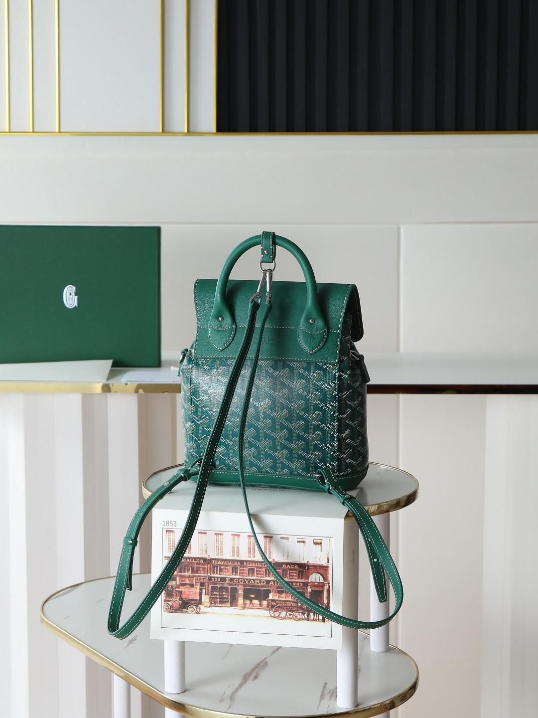 戈雅 GOYARD Alpin Mini Backpack – Monogram Canvas & Leather Trim (Unisex) H0 ALPINSMINTY09CL09P