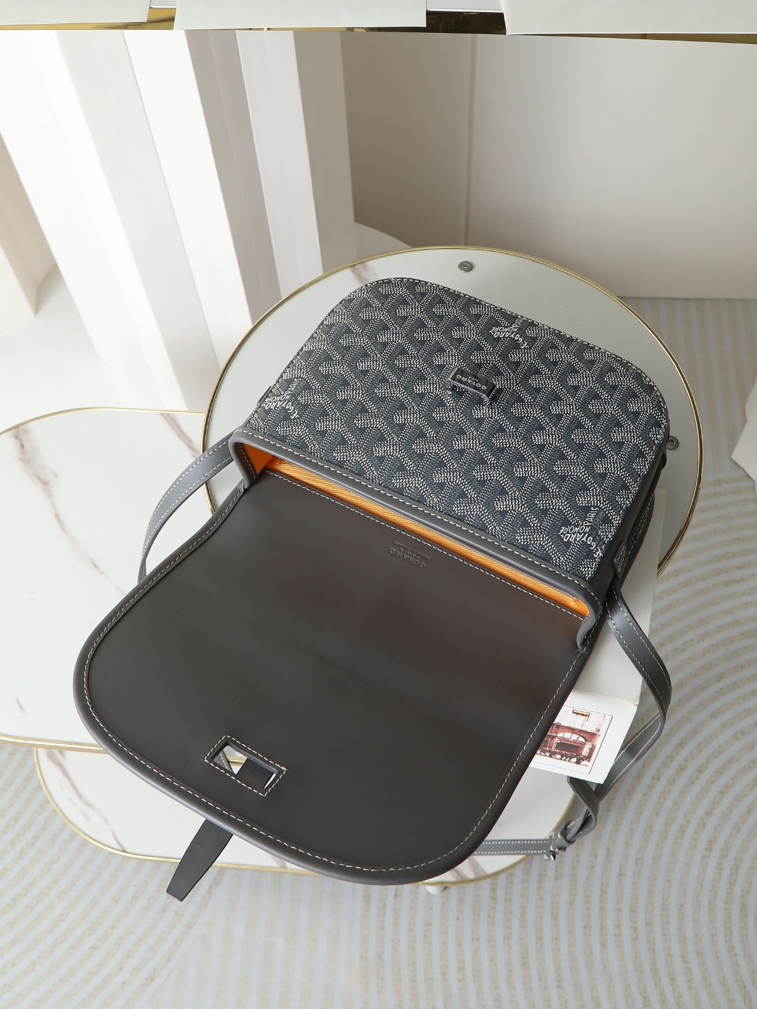 戈雅 邮差 Goyard Belvedere Small Messenger Bag — Unisex canvas and leather flap bag H0 BELVE2PMLTY