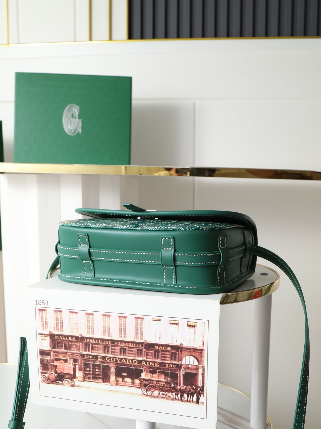 戈雅 邮差 Goyard Belvedere Small Messenger Bag — Unisex canvas and leather flap bag H0 BELVE2PMLTY