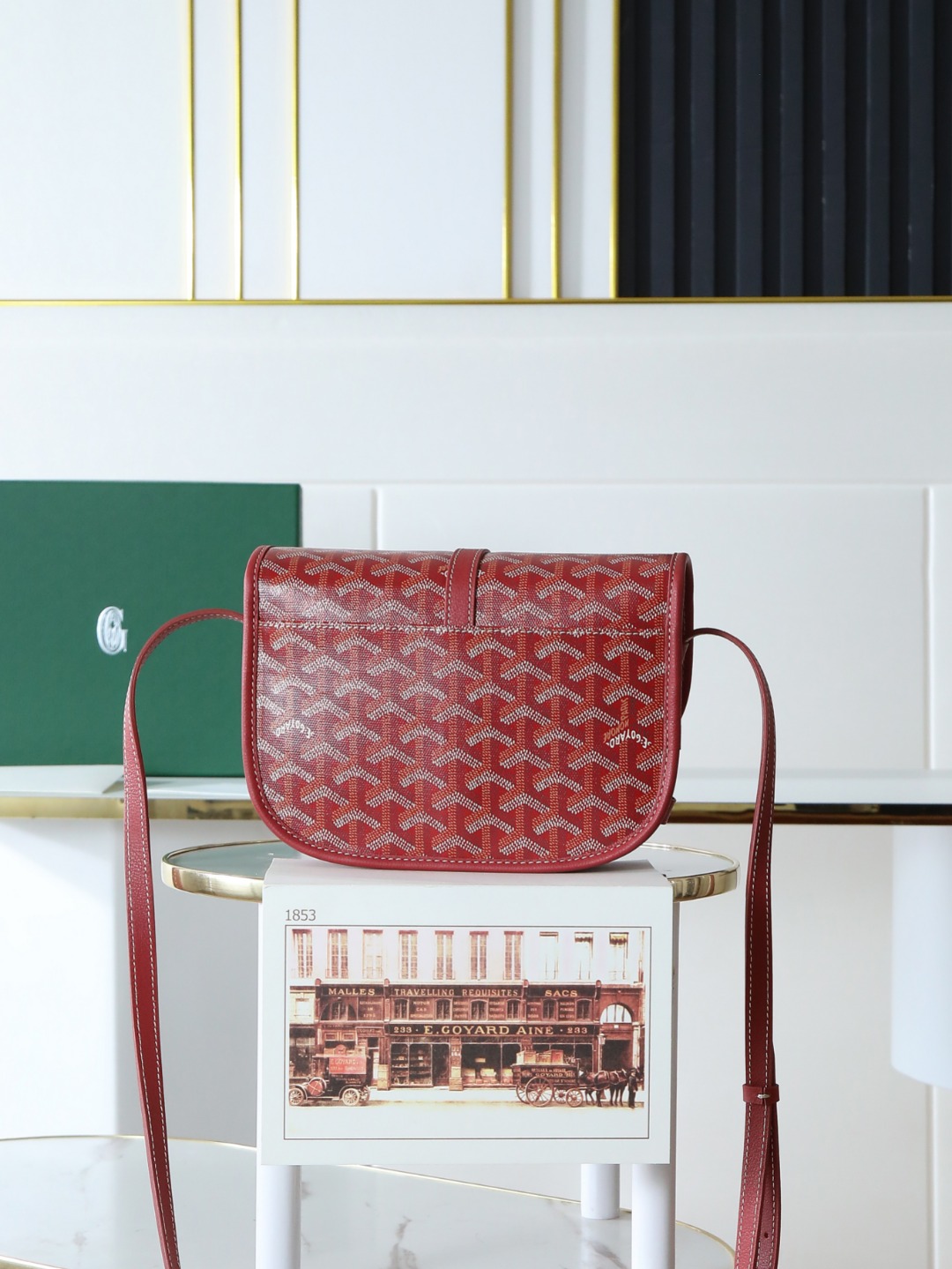 戈雅 邮差 Goyard Belvedere Small Messenger Bag — Unisex canvas and leather flap bag H0 BELVE2PMLTY