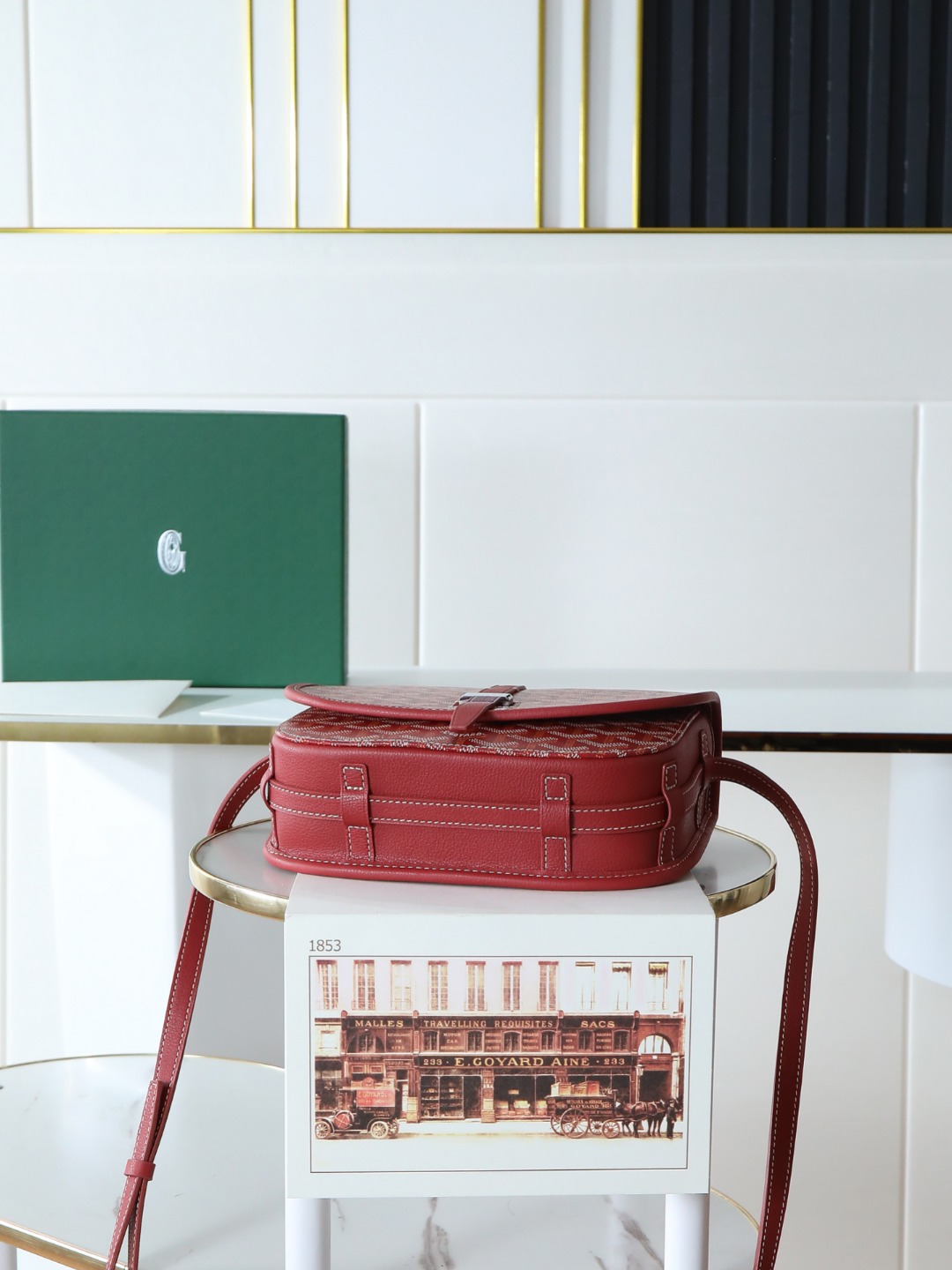 戈雅 邮差 Goyard Belvedere Small Messenger Bag — Unisex canvas and leather flap bag H0 BELVE2PMLTY