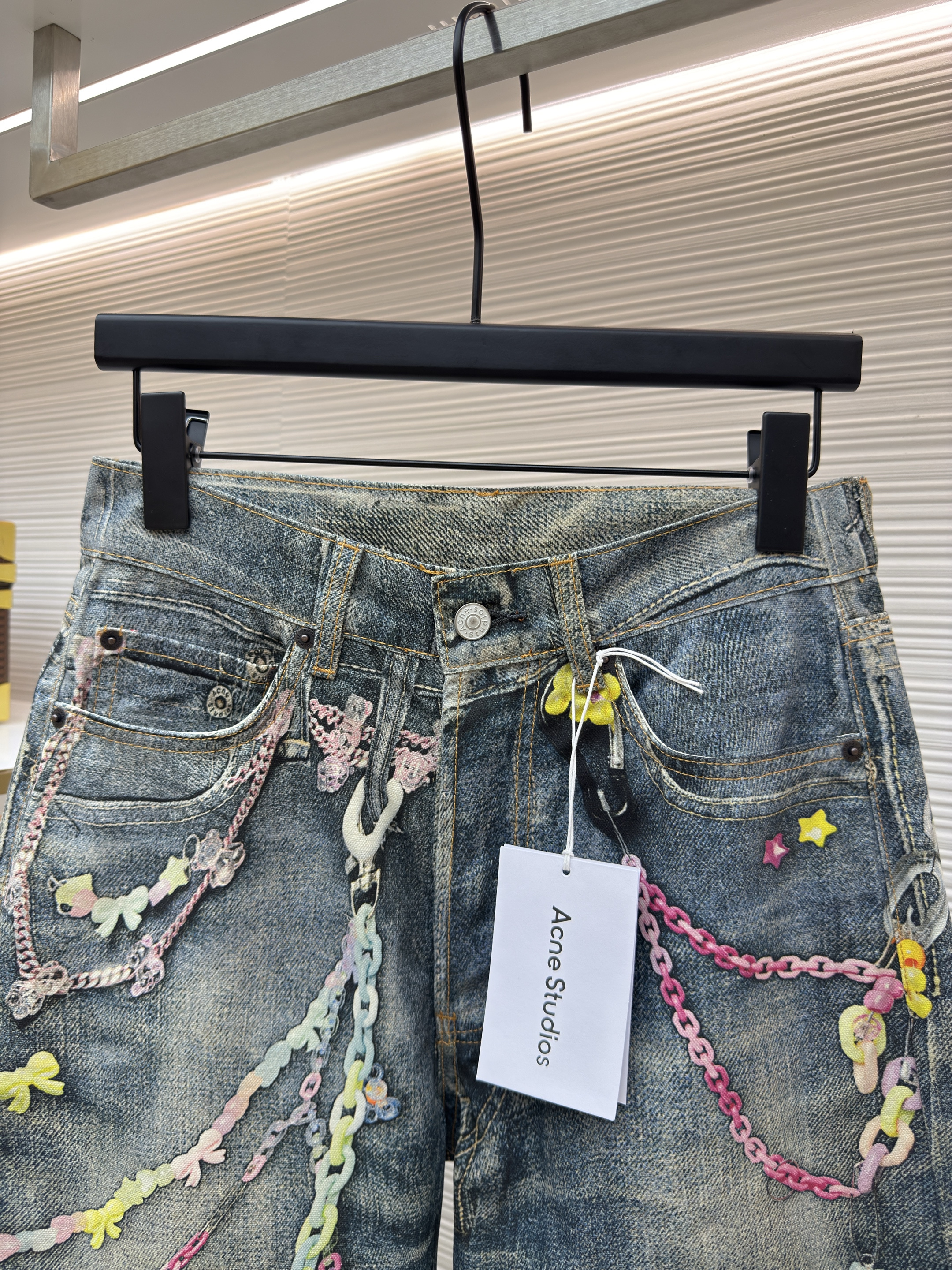 Acne Studios 3D打印糖果链条牛仔裤 长裤 裤子 B0 AK0910-863