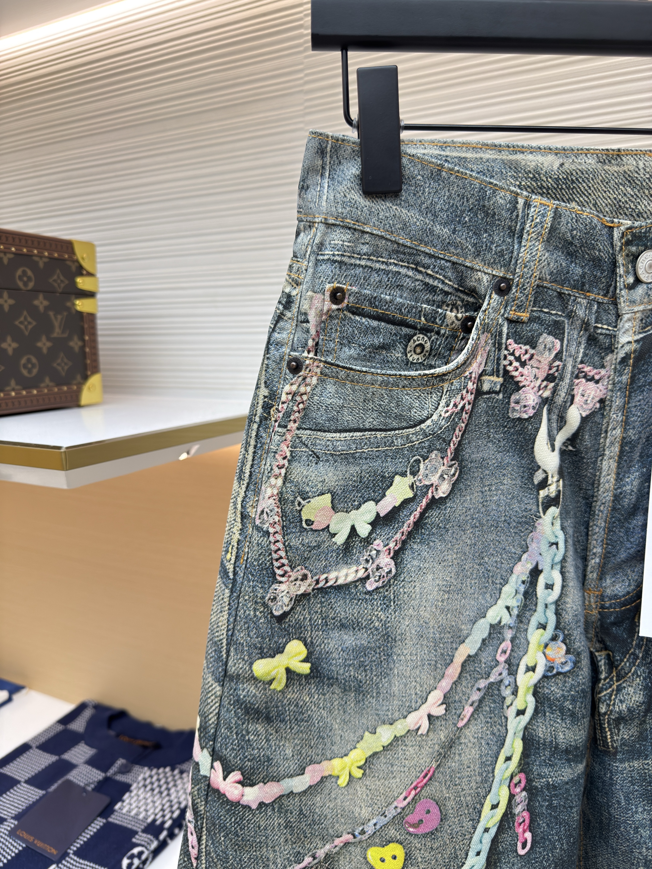 Acne Studios 3D打印糖果链条牛仔裤 长裤 裤子 B0 AK0910-863
