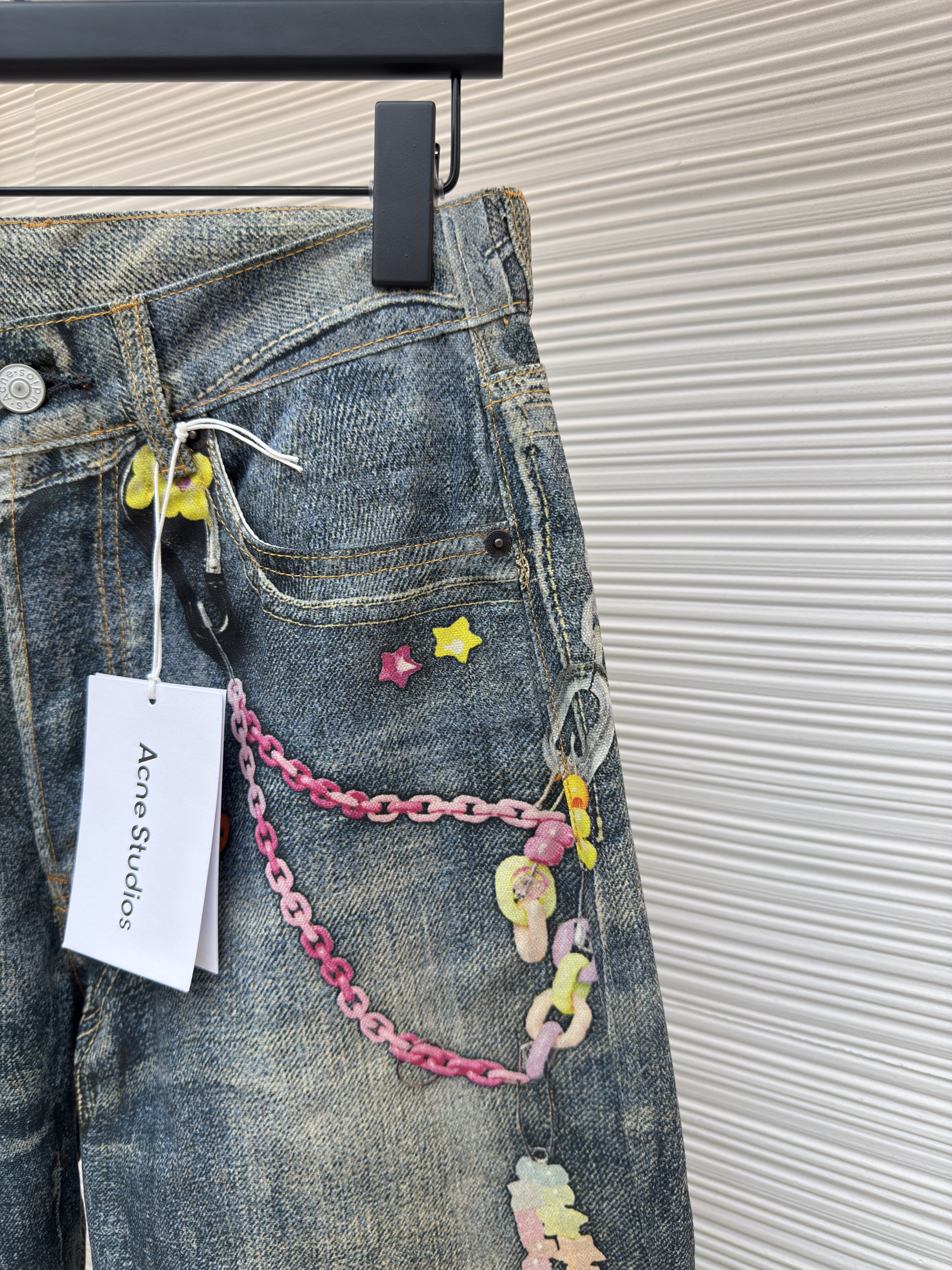 Acne Studios 3D打印糖果链条牛仔裤 长裤 裤子 B0 AK0910-863