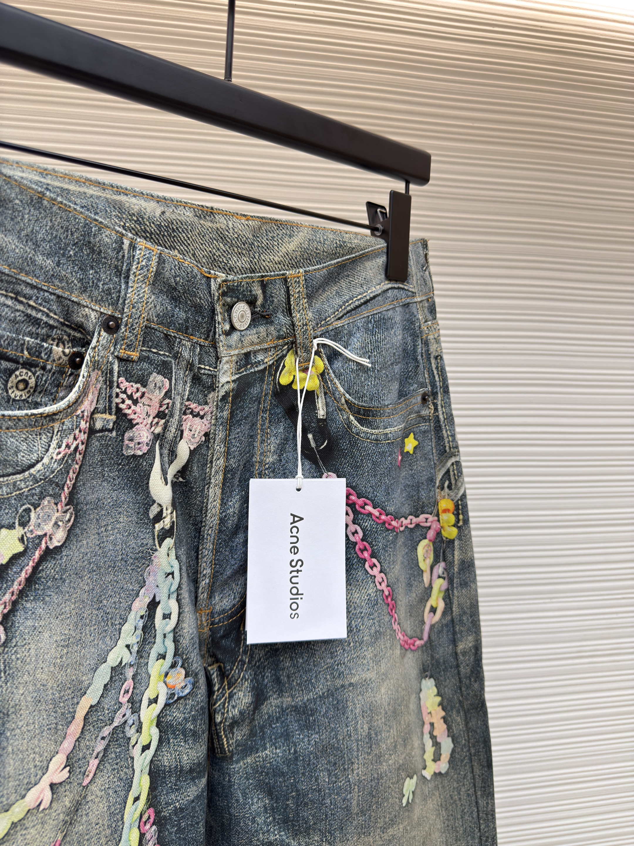 Acne Studios 3D打印糖果链条牛仔裤 长裤 裤子 B0 AK0910-863