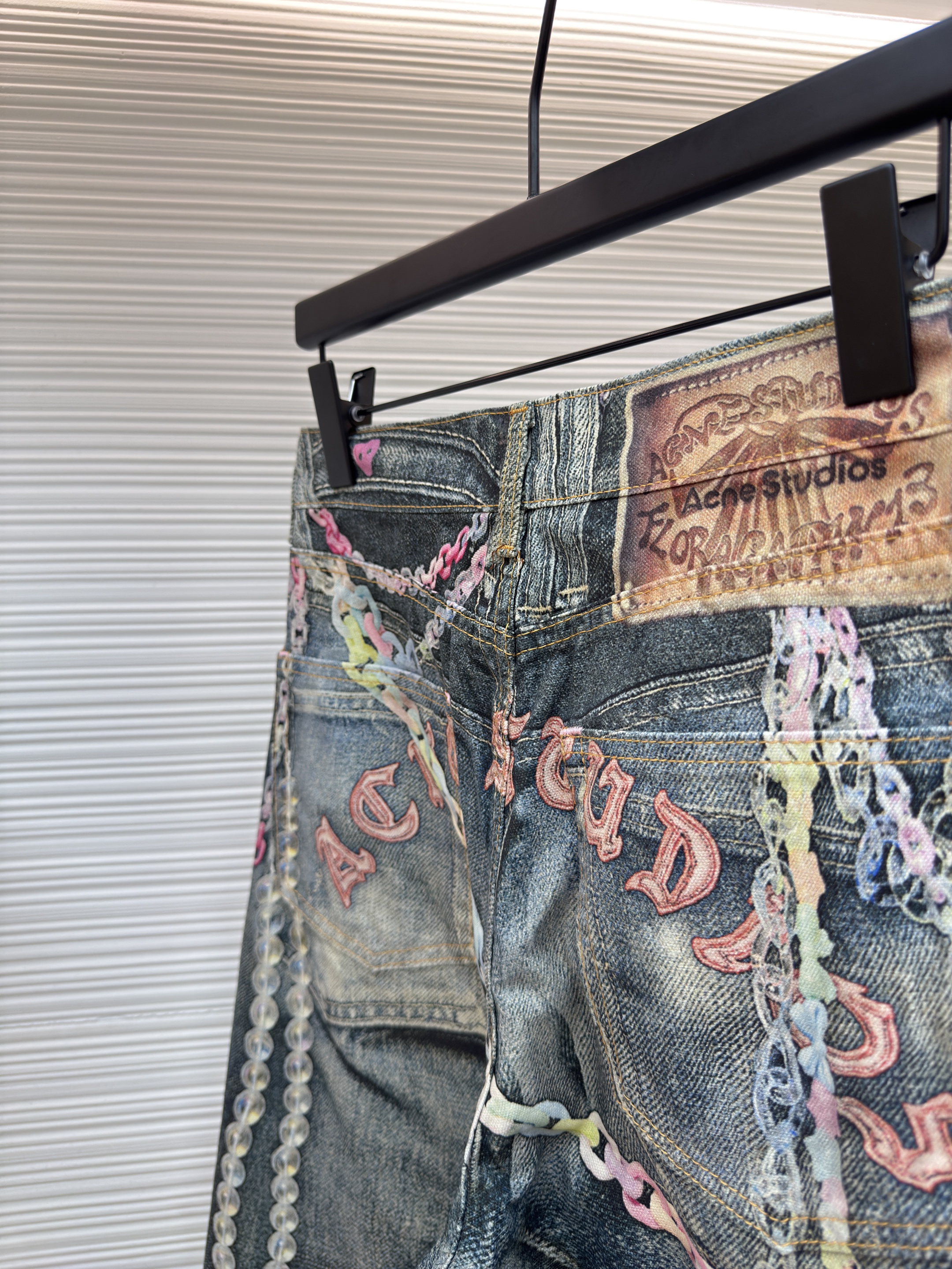 Acne Studios 3D打印糖果链条牛仔裤 长裤 裤子 B0 AK0910-863