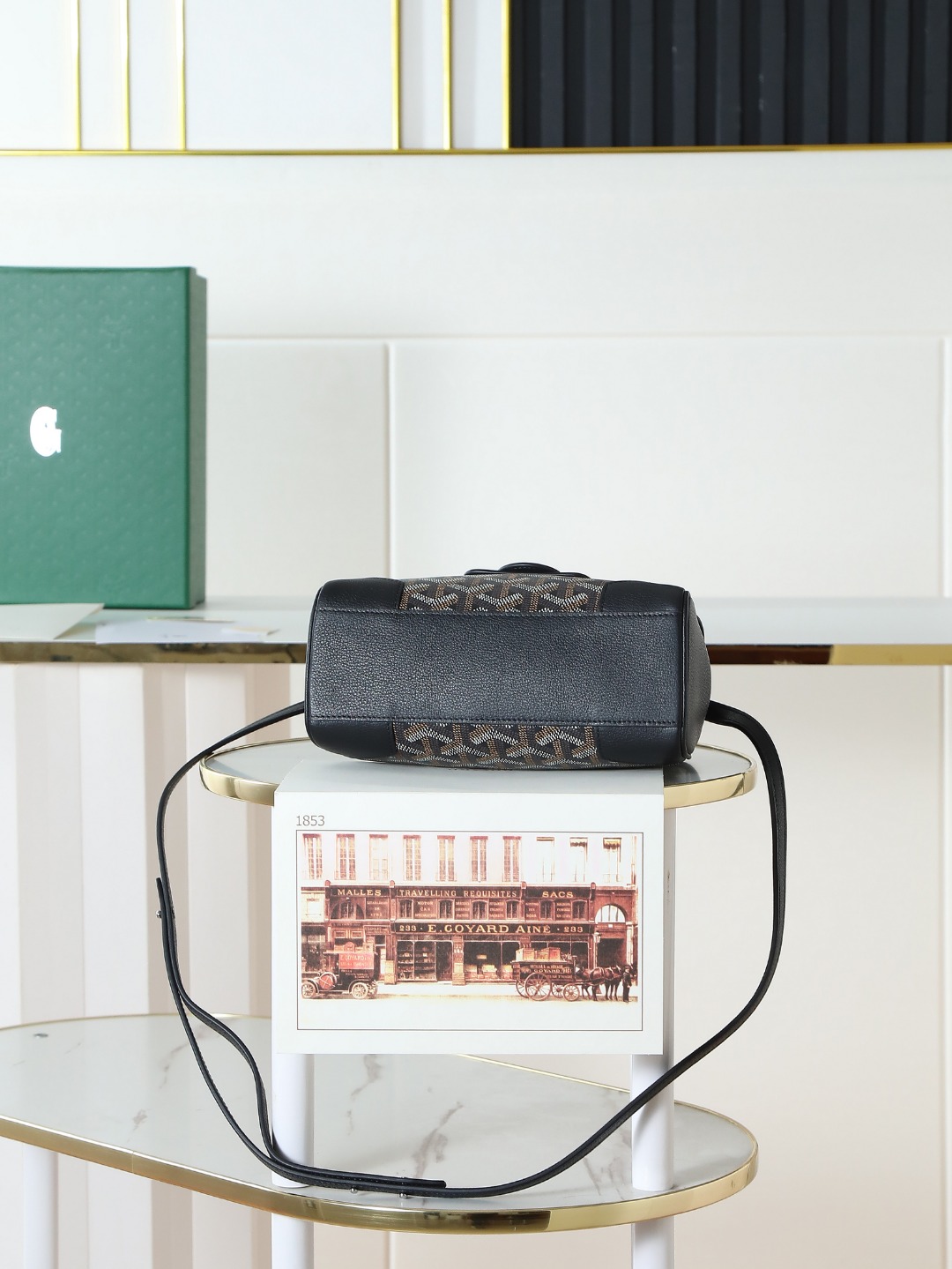 戈雅 手提 Goyard Saigon Handbag – Leather, Beechwood, and Canvas with Calfskin Trim H0 SAIGONMINTY