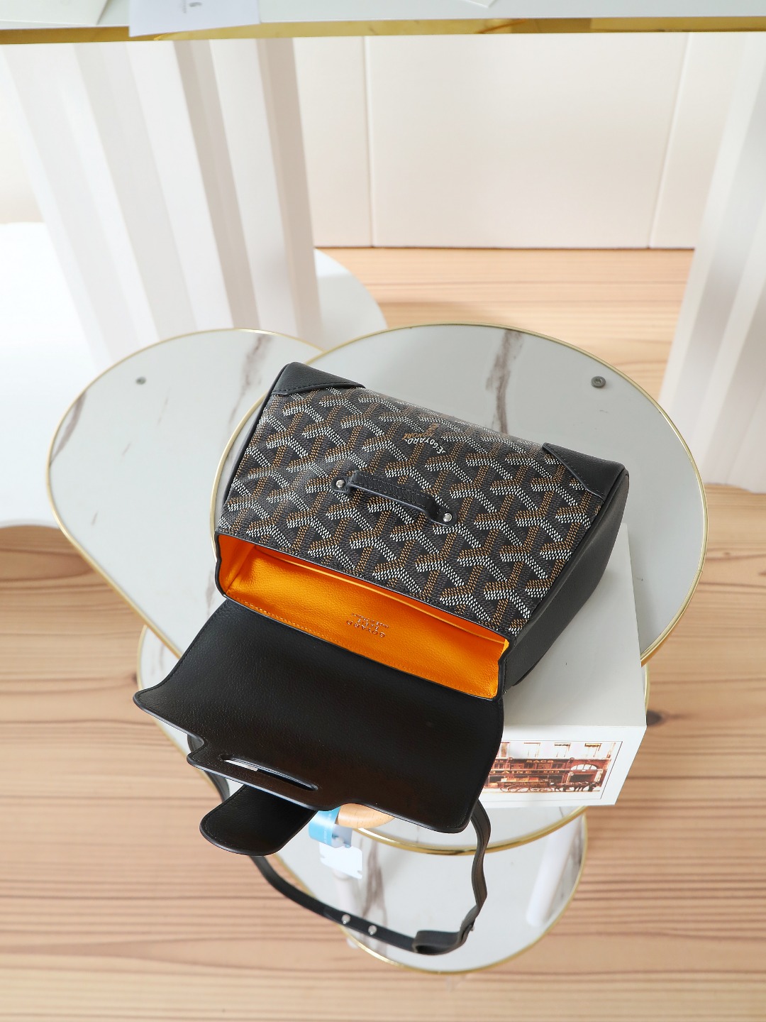 戈雅 手提 Goyard Saigon Handbag – Leather, Beechwood, and Canvas with Calfskin Trim H0 SAIGONMINTY