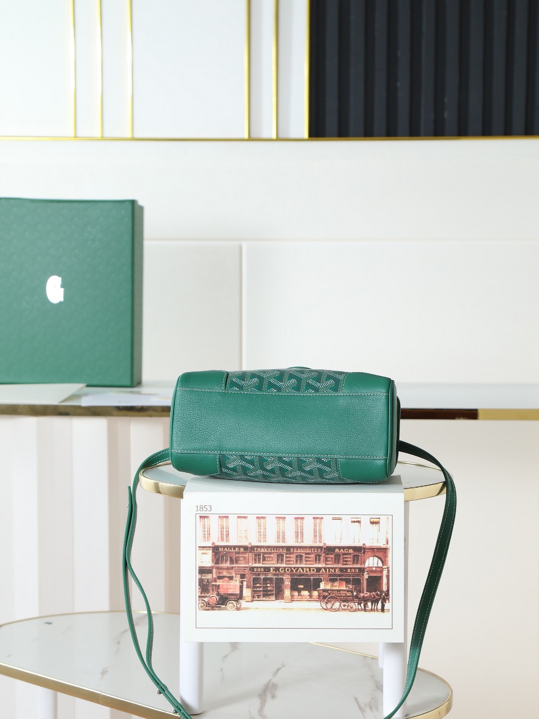 戈雅 手提 Goyard Saigon Handbag – Leather, Beechwood, and Canvas with Calfskin Trim H0 SAIGONMINTY