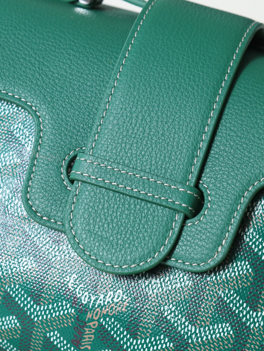 戈雅 手提 Goyard Saigon Handbag – Leather, Beechwood, and Canvas with Calfskin Trim H0 SAIGONMINTY