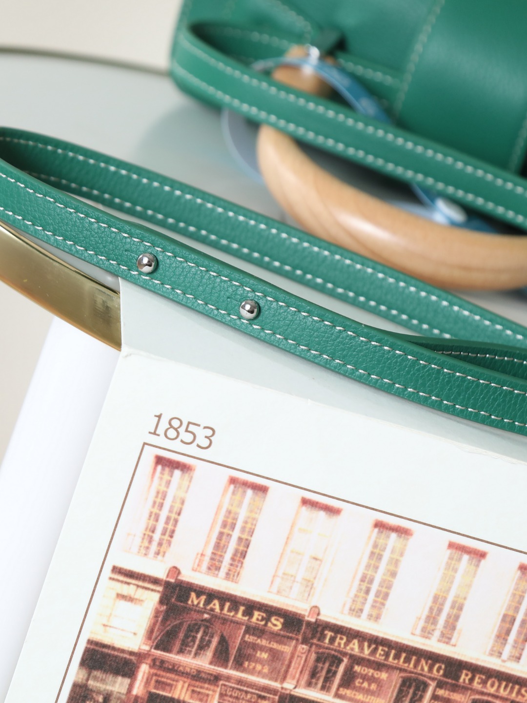 戈雅 手提 Goyard Saigon Handbag – Leather, Beechwood, and Canvas with Calfskin Trim H0 SAIGONMINTY