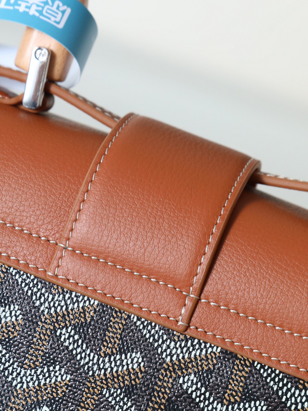 戈雅 手提 Goyard Saigon Handbag – Leather, Beechwood, and Canvas with Calfskin Trim H0 SAIGONMINTY