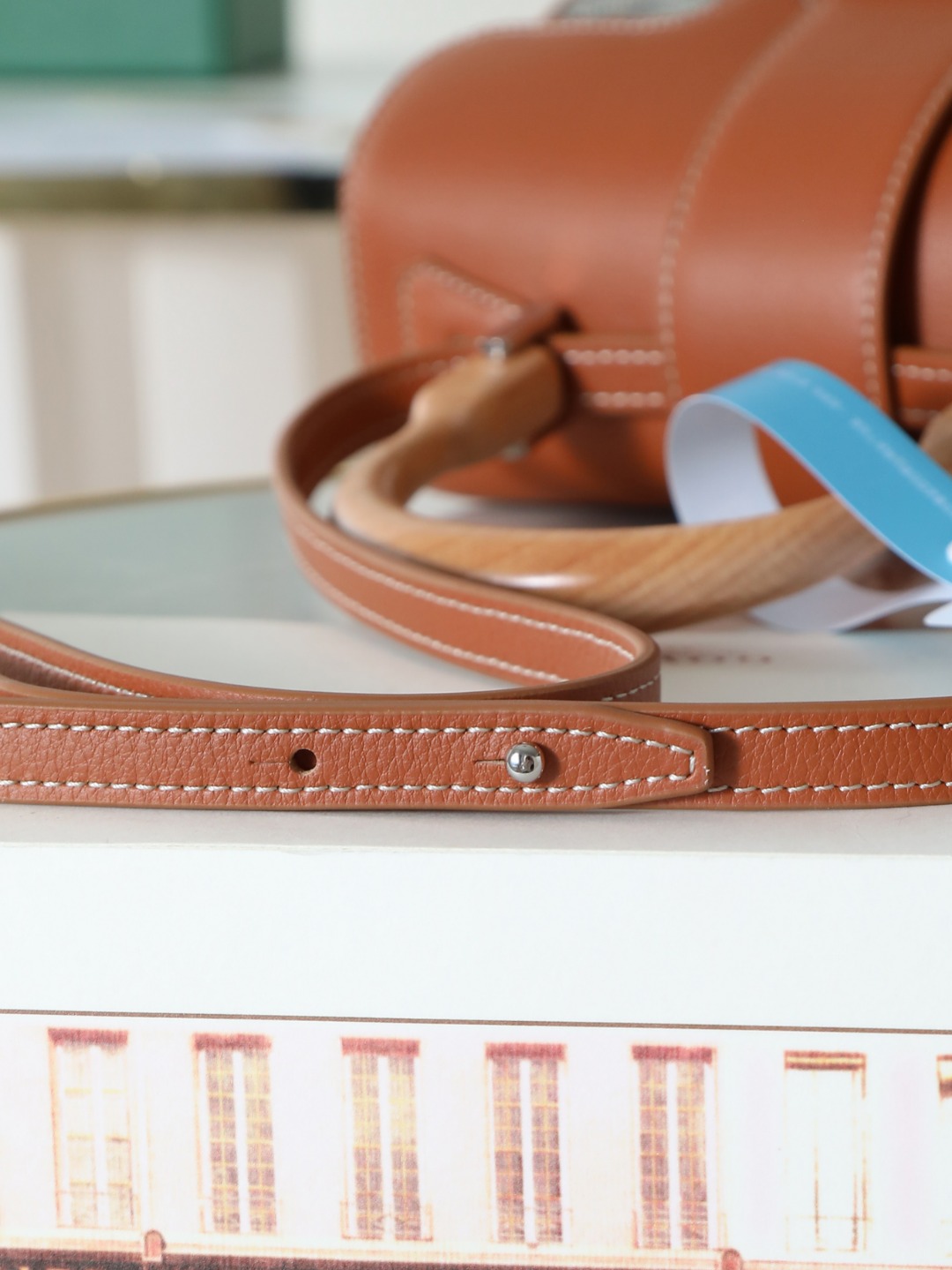 戈雅 手提 Goyard Saigon Handbag – Leather, Beechwood, and Canvas with Calfskin Trim H0 SAIGONMINTY