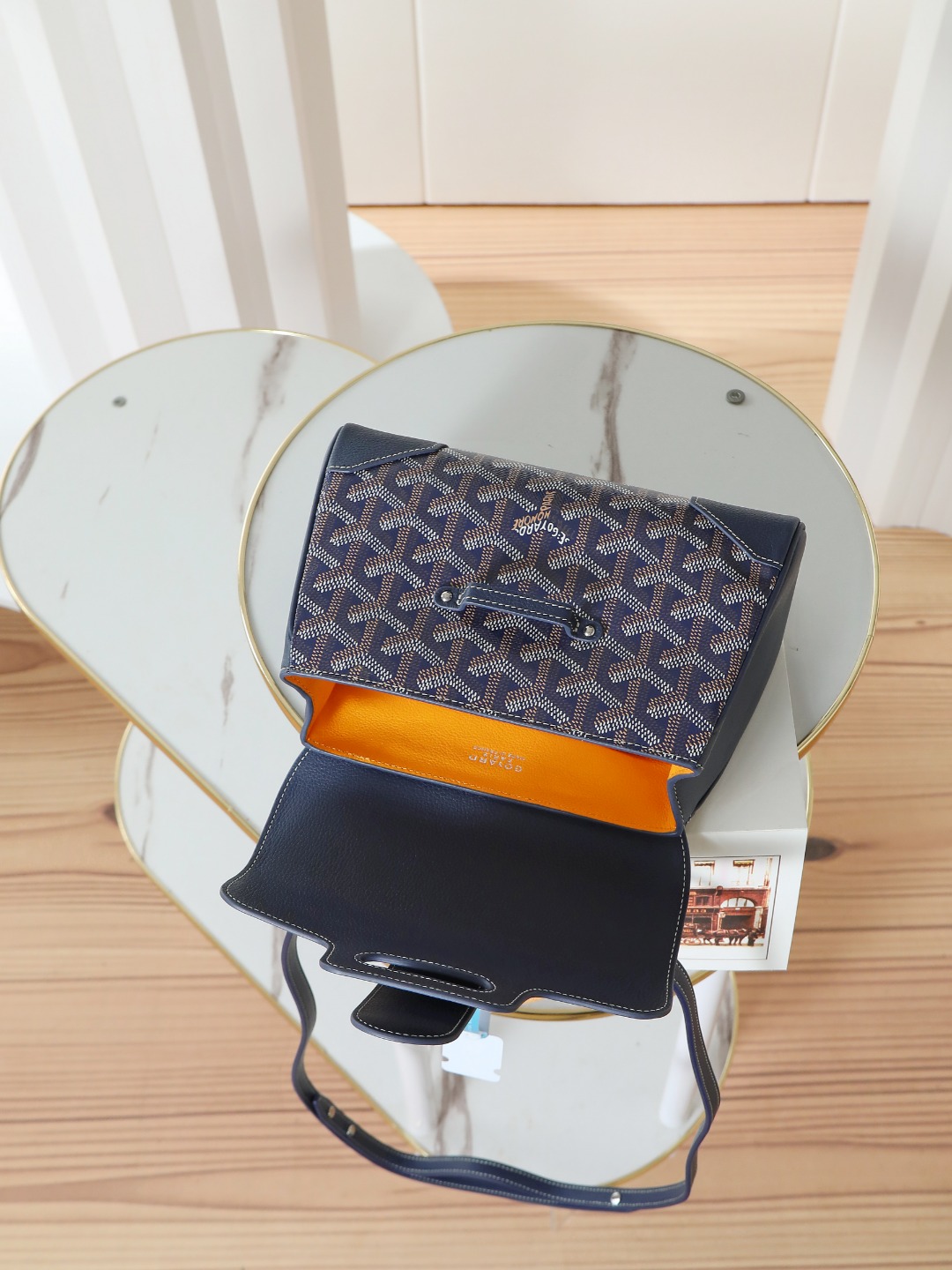 戈雅 手提 Goyard Saigon Handbag – Leather, Beechwood, and Canvas with Calfskin Trim H0 SAIGONMINTY