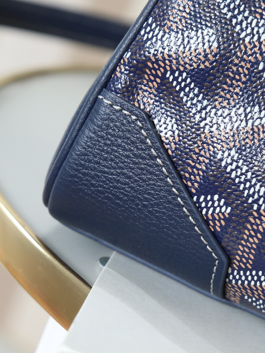戈雅 手提 Goyard Saigon Handbag – Leather, Beechwood, and Canvas with Calfskin Trim H0 SAIGONMINTY
