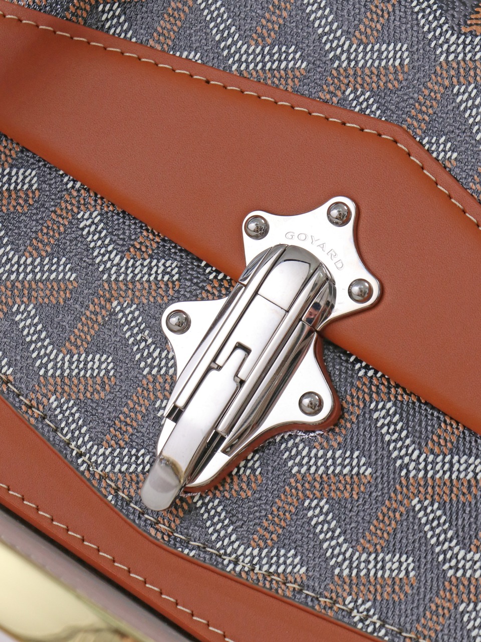 GOYARD Duchess Marie-Caroline Shoulder/Crossbody Bag in Canvas and Cervon Calfskin H0 DUCHESPMLTY-01CL03P