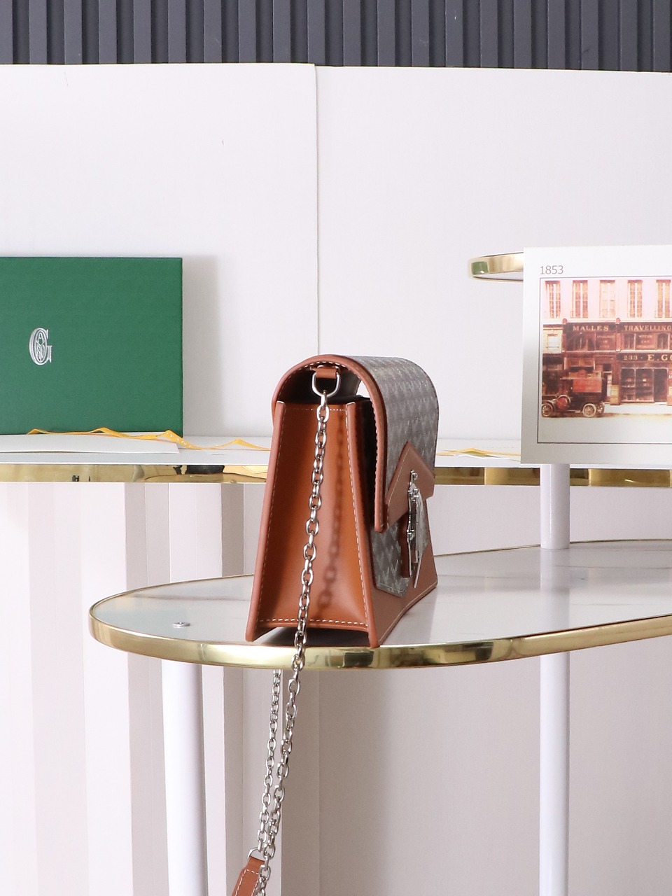 GOYARD Duchess Marie-Caroline Shoulder/Crossbody Bag in Canvas and Cervon Calfskin H0 DUCHESPMLTY-01CL03P
